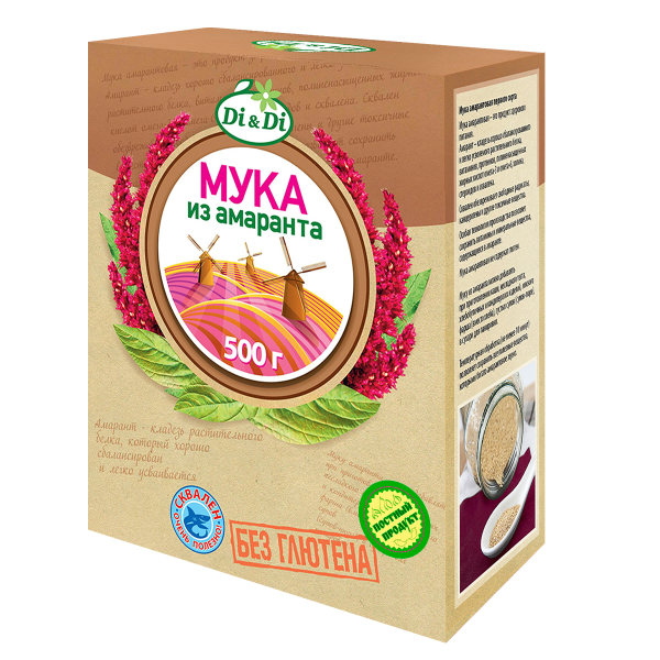 Изображение товара Амарантовая мука Di&Di без глютена, 500 г Амарантовая мука Di&Di без глютена, 500 г фотография