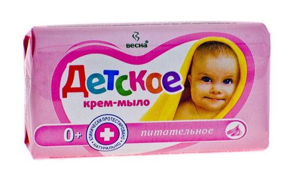 Изображение товара Детское крем-мыло Весна питательное 90г 0+ Детское крем-мыло Весна питательное 90г 0+ фотография